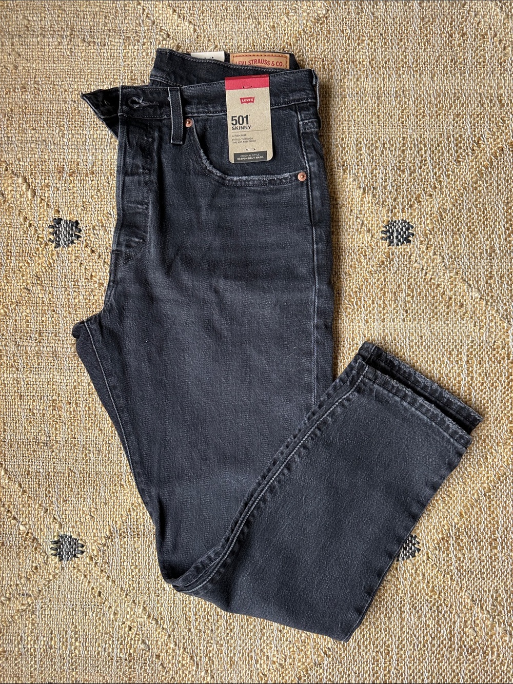 Levi's 501® Skinny women’s Jeans - Charcoal Black